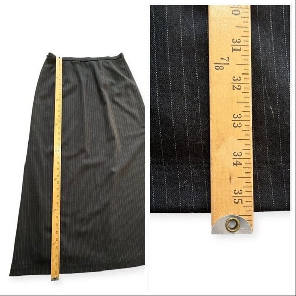 Philosophy di Alberta Ferretti Maxi Pin Stripe Wool Skirt, Size US8 - Picture 11 of 13